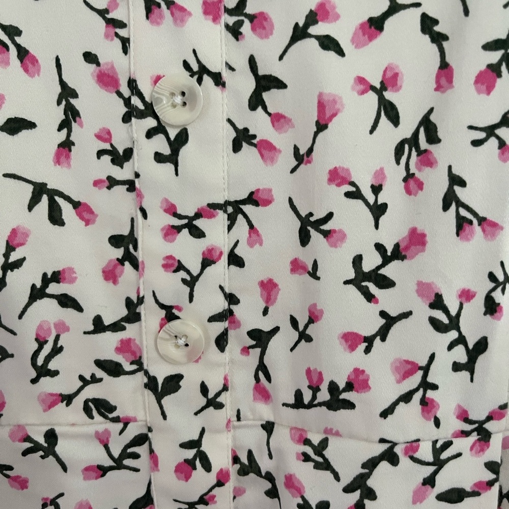 RACHEL Rachel Roy Pink and Black Floral Blouse